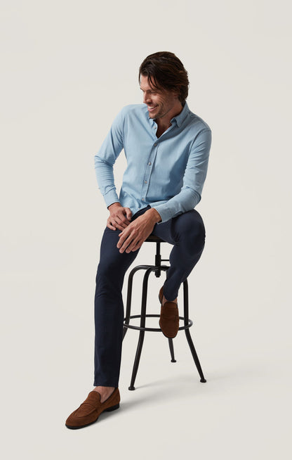 34 Heritage 34 Herigage Men's Verona Slim Chinos in Night Seersucker Kona