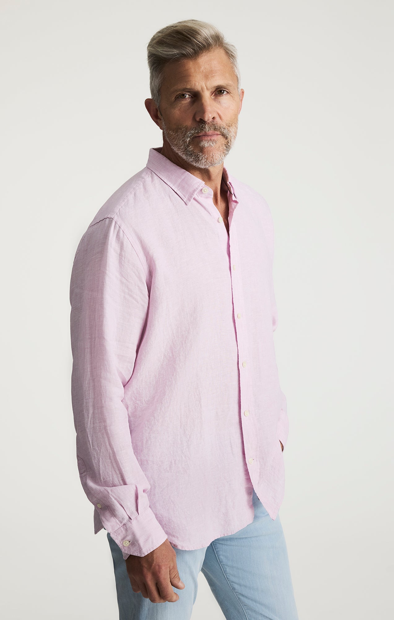 34 Heritage Linen Shirt In Lilac