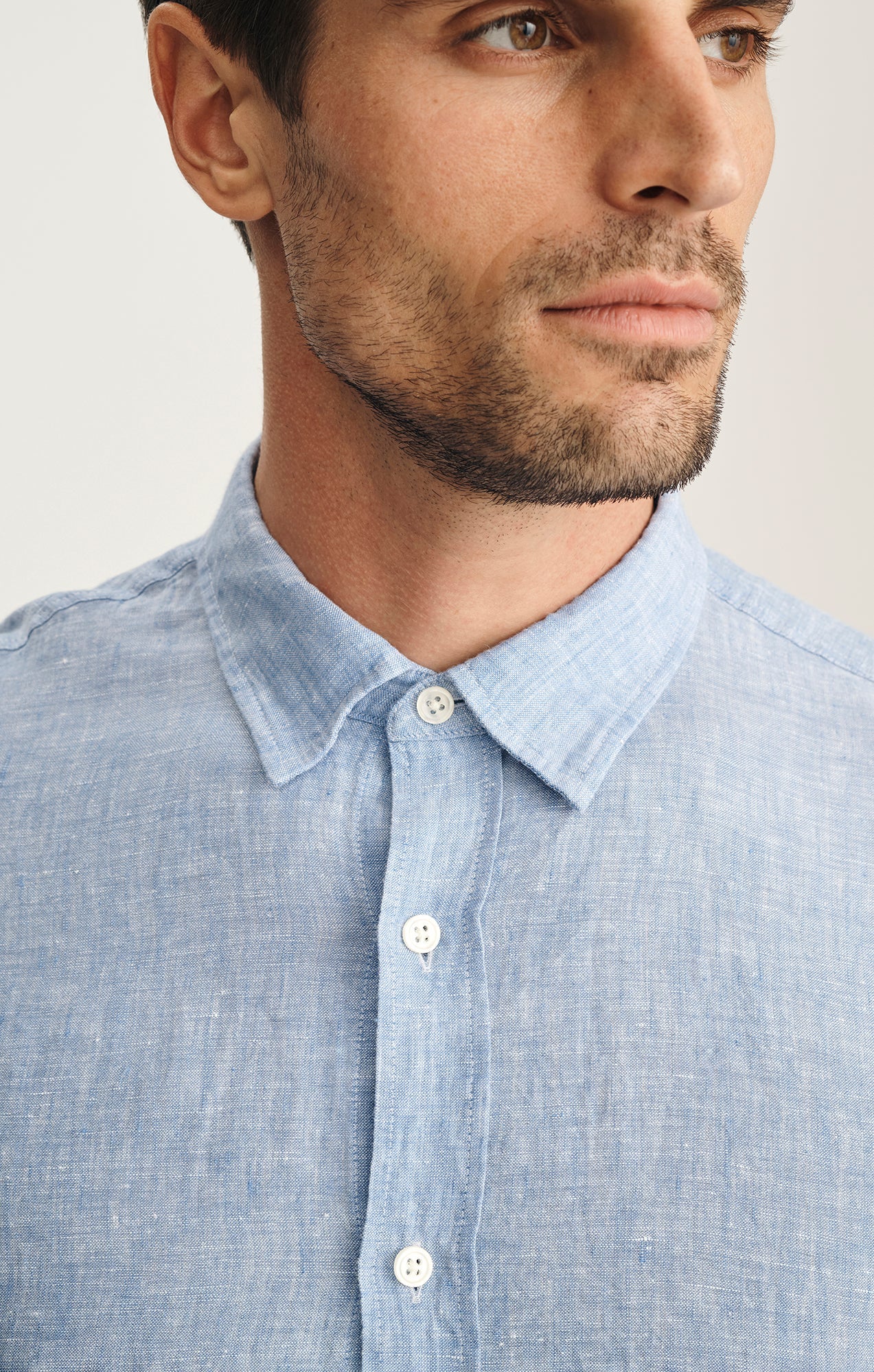 34 Heritage Linen Shirt In Light Blue