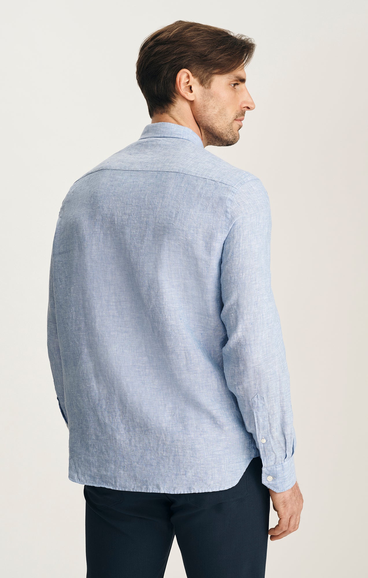 34 Heritage Linen Shirt In Light Blue