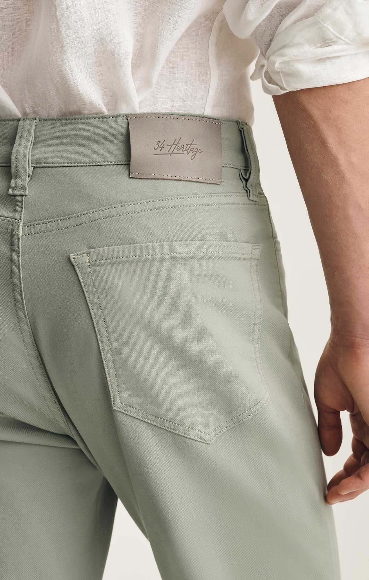 34 Heritage Charisma Relaxed Straight Pants In Sage Coolmax