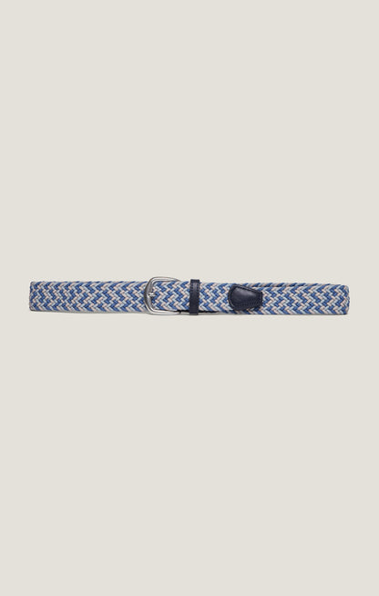 34 Heritage Woven Elastic Belt In Multi Blue
