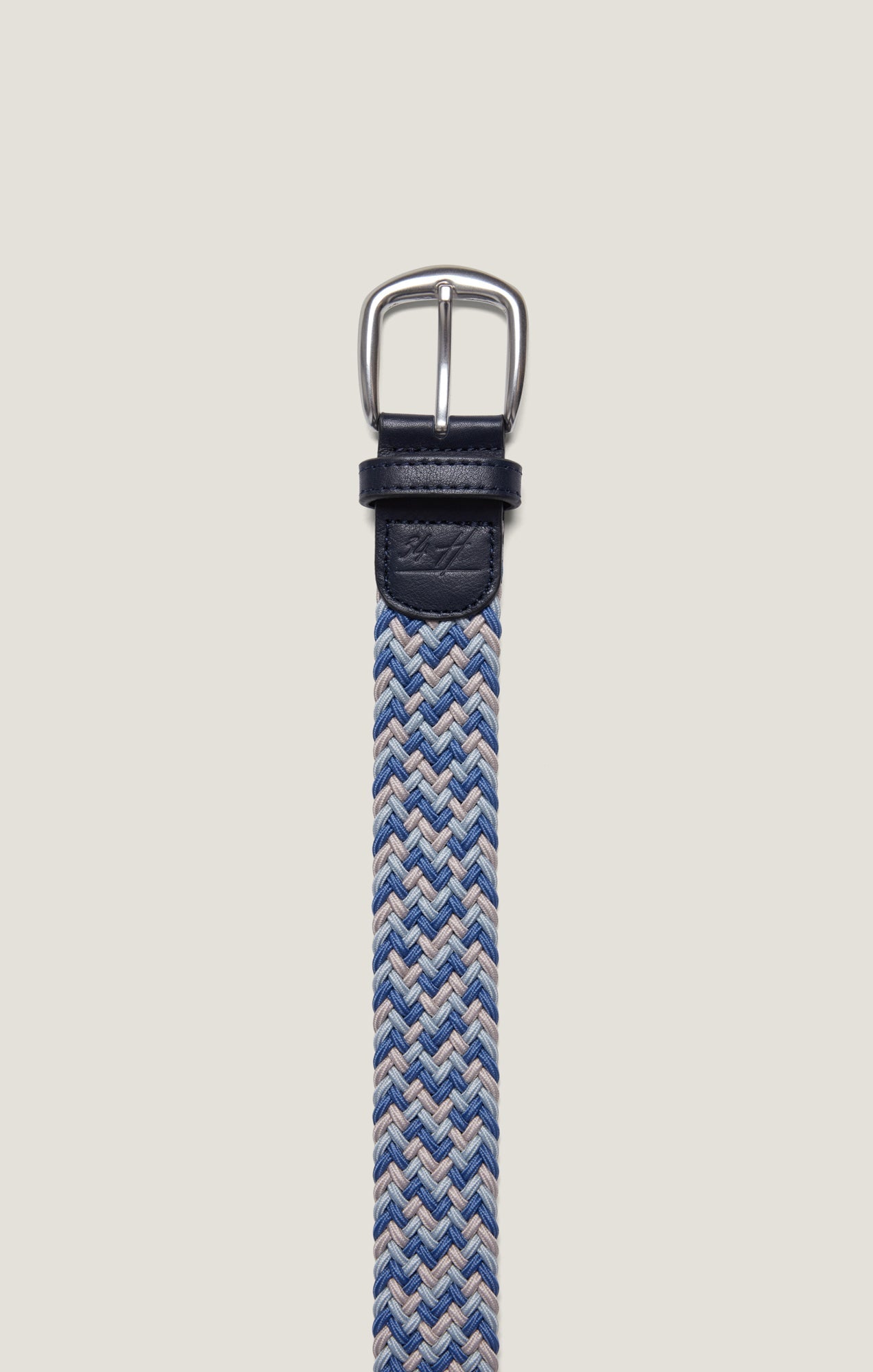34 Heritage Woven Elastic Belt In Multi Blue