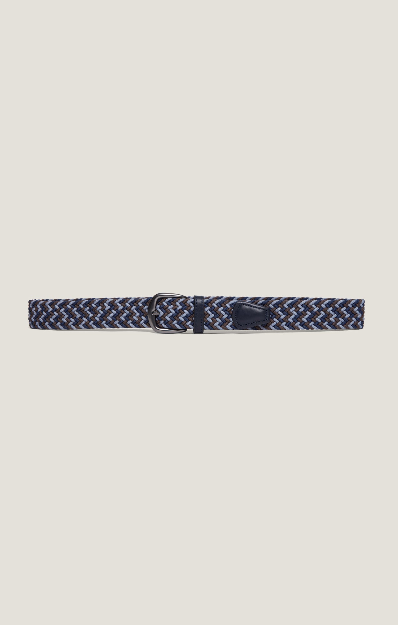 34 Heritage Woven Elastic Belt in Multi Navy