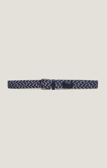 34 Heritage Woven Elastic Belt in Multi Navy