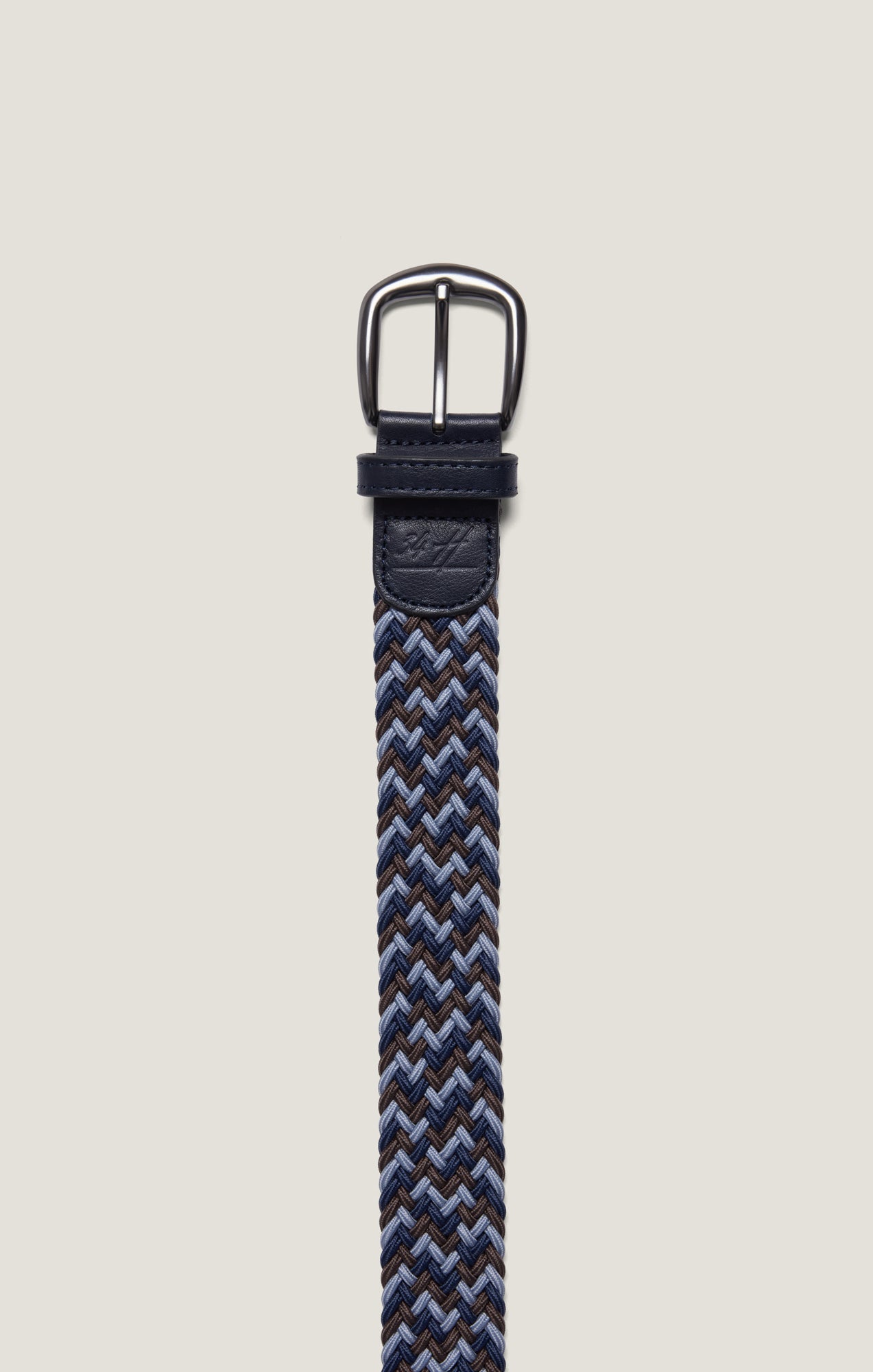 34 Heritage Woven Elastic Belt in Multi Navy