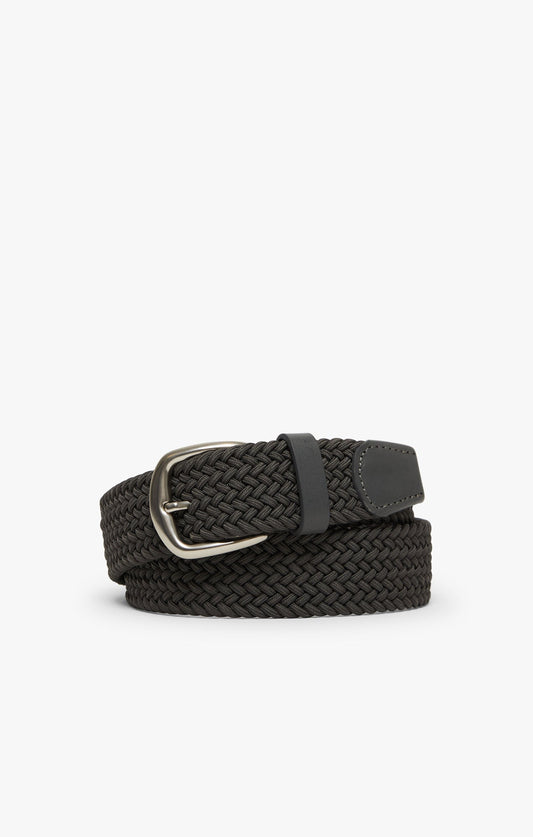 34 Heritage Woven Elastic Belt In Grey
