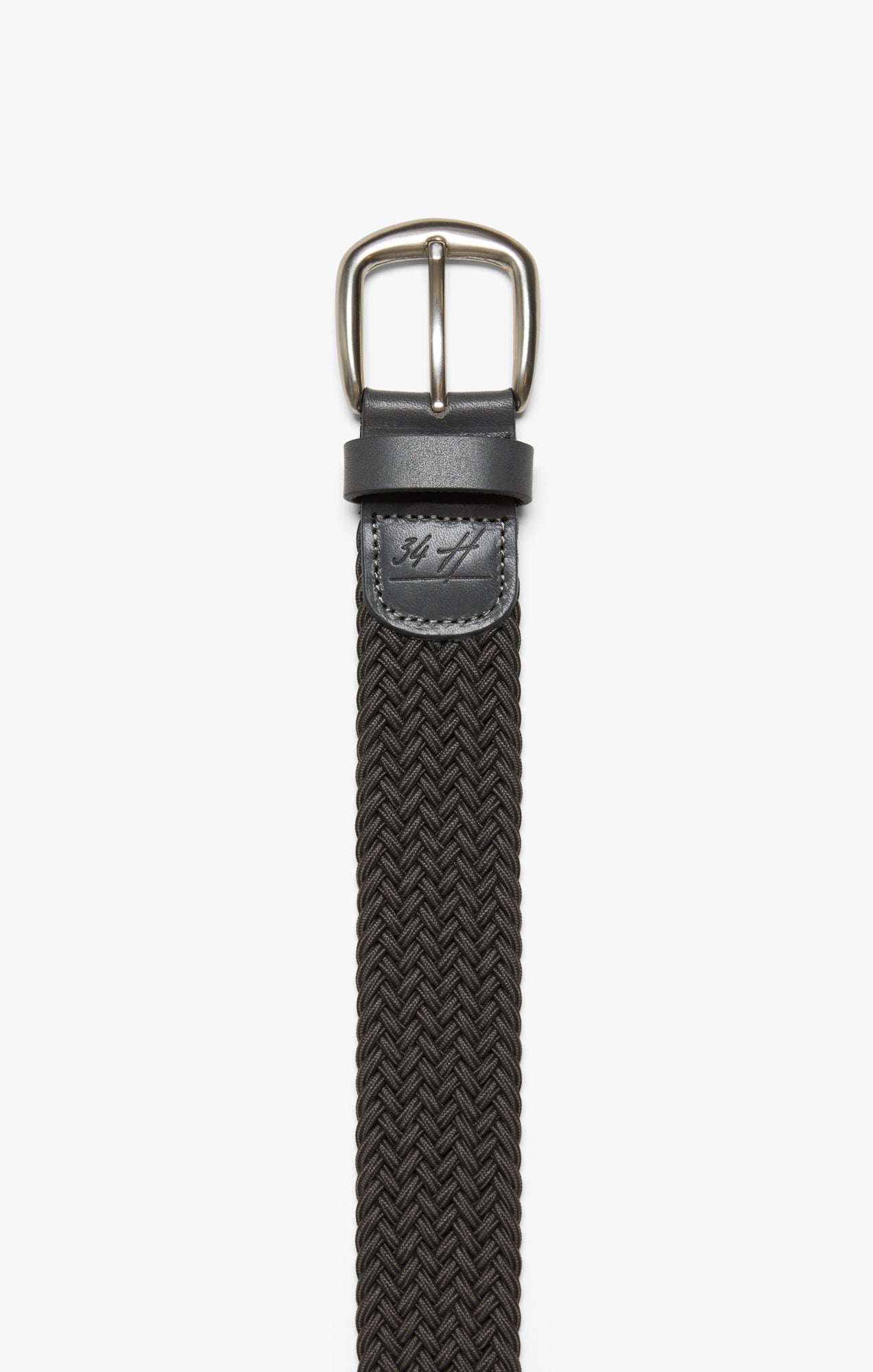 34 Heritage Woven Elastic Belt In Grey