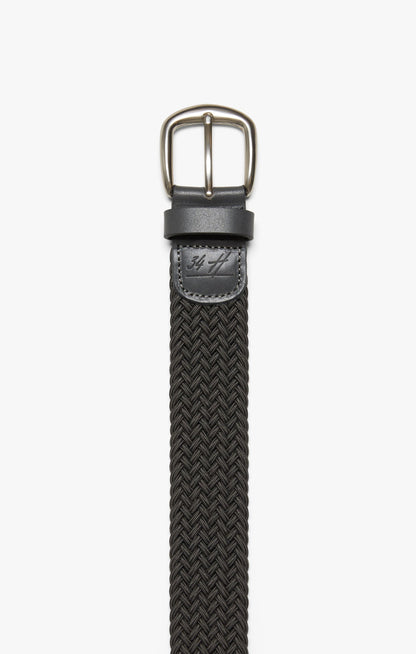 34 Heritage Woven Elastic Belt In Grey