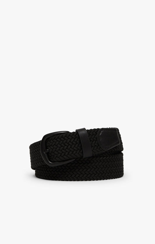 34 Heritage Woven Elastic Belt In Black