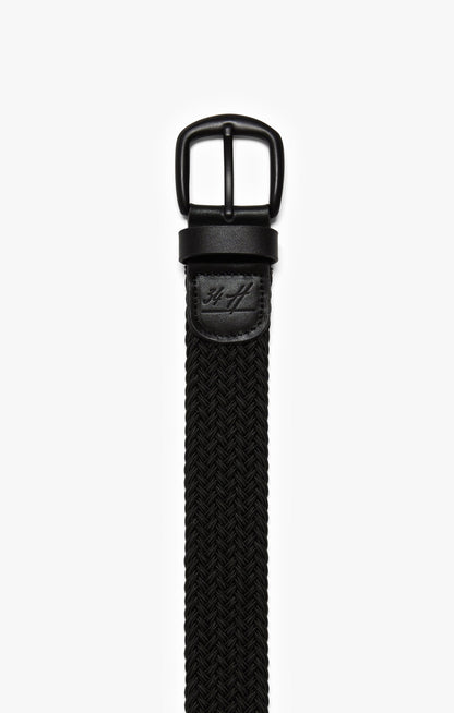 34 Heritage Woven Elastic Belt In Black