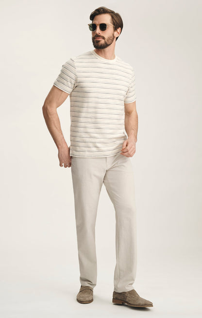 34 Heritage Charisma Relaxed Straight Pants In Stone Seersucker