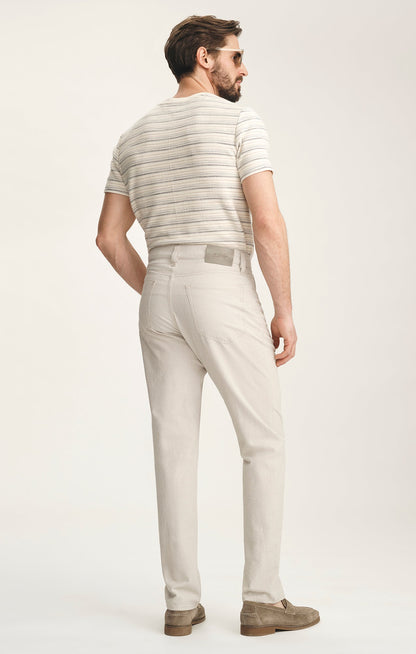34 Heritage Charisma Relaxed Straight Pants In Stone Seersucker