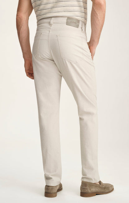 34 Heritage Charisma Relaxed Straight Pants In Stone Seersucker