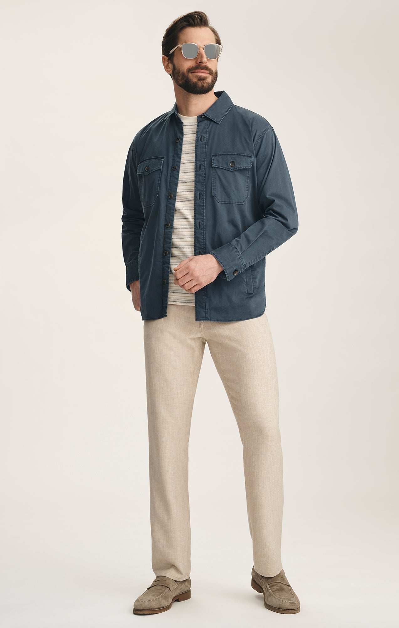 34 Heritage Charisma Relaxed Straight Pants In Wheat Cross Twill