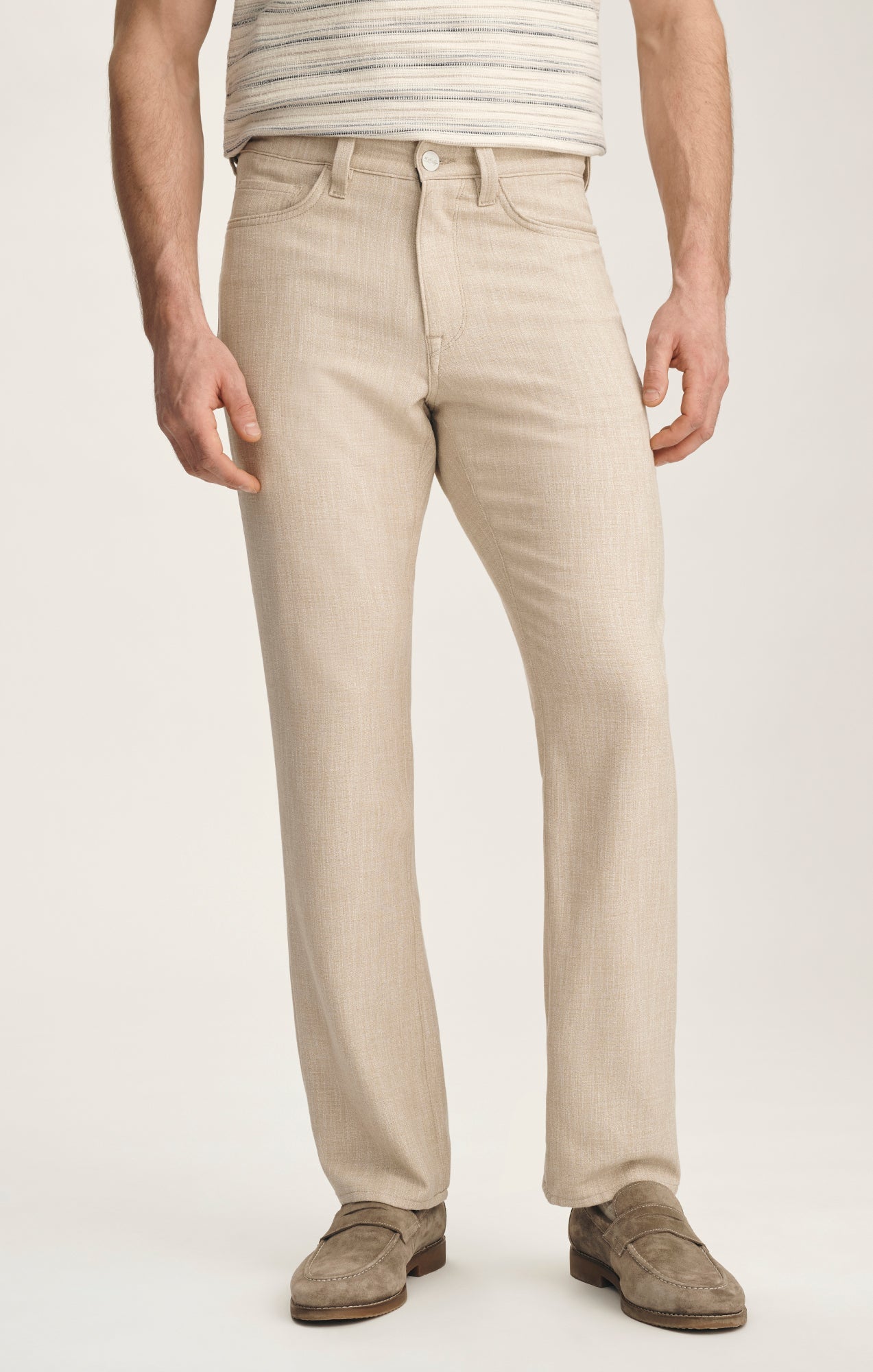 34 Heritage Charisma Relaxed Straight Pants In Wheat Cross Twill