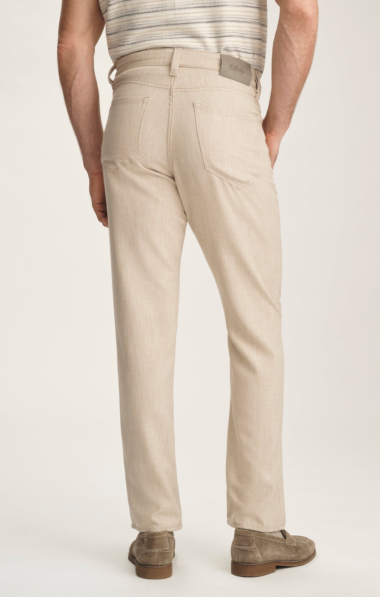 34 Heritage Charisma Relaxed Straight Pants In Wheat Cross Twill