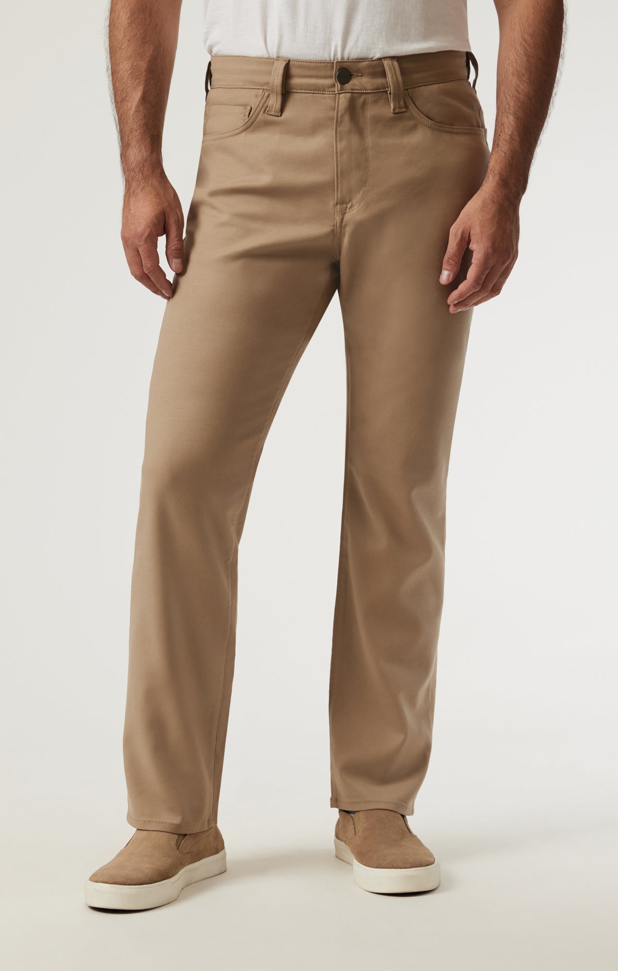34 Heritage Charisma Relaxed Straight Pants in Khaki High Flyer