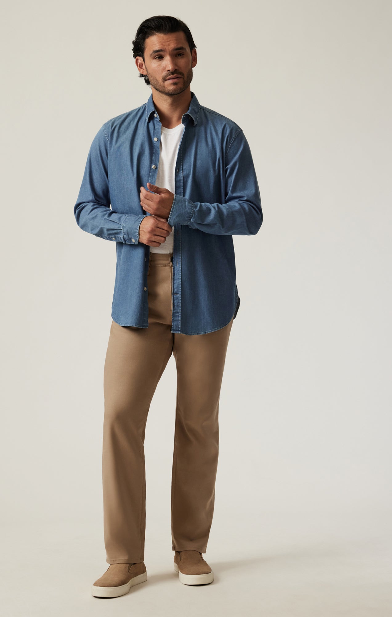 34 Heritage Charisma Relaxed Straight Pants in Khaki High Flyer