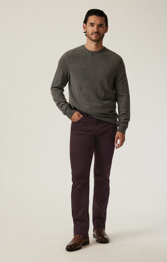 34 Heritage Charisma Relaxed Straight Pants in Burgundy Twill