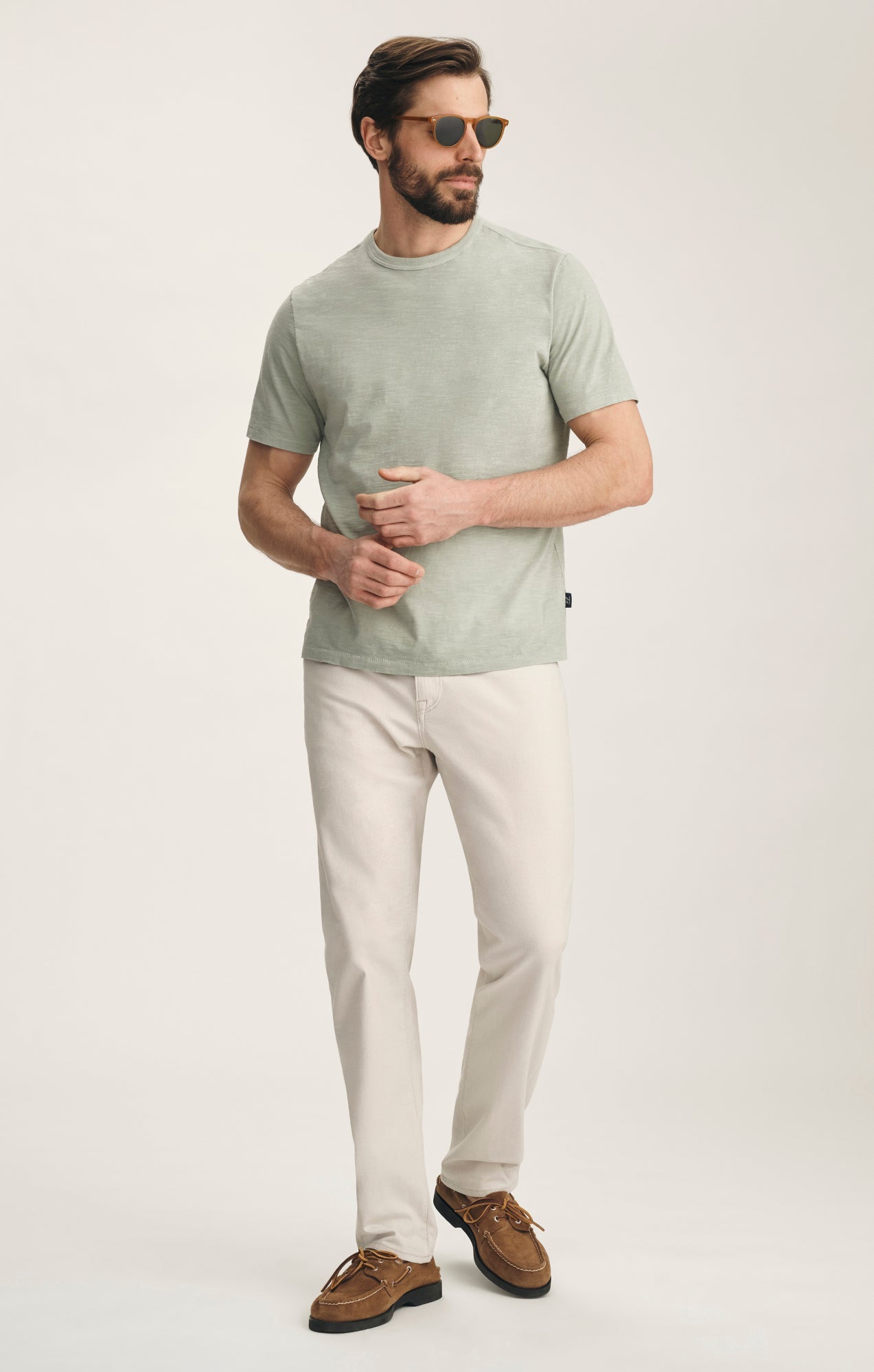 34 Heritage Charisma Relaxed Straight Pants In Oat Honeycomb