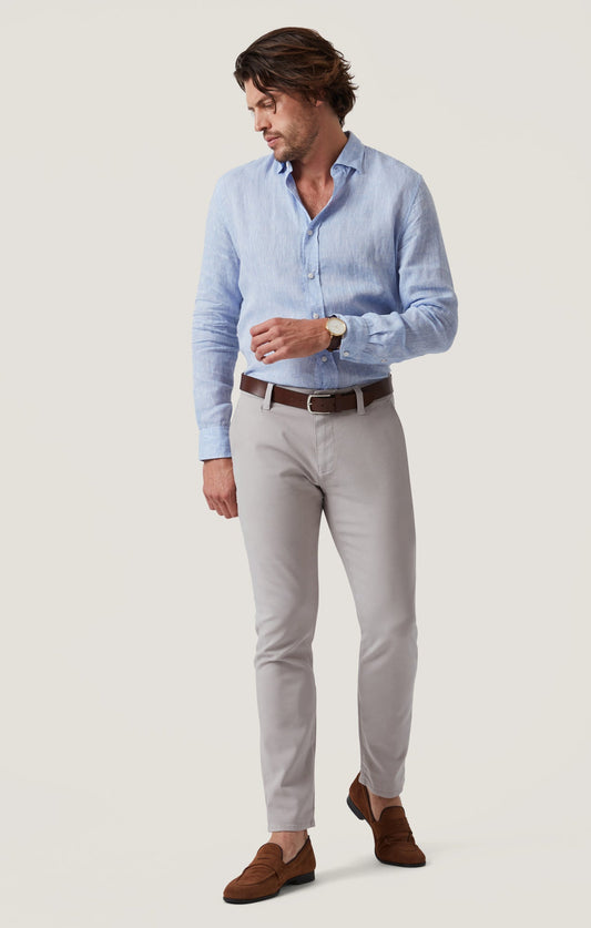 34 Heritage Verona Straight Leg Chino Pants in Grey High Flyer