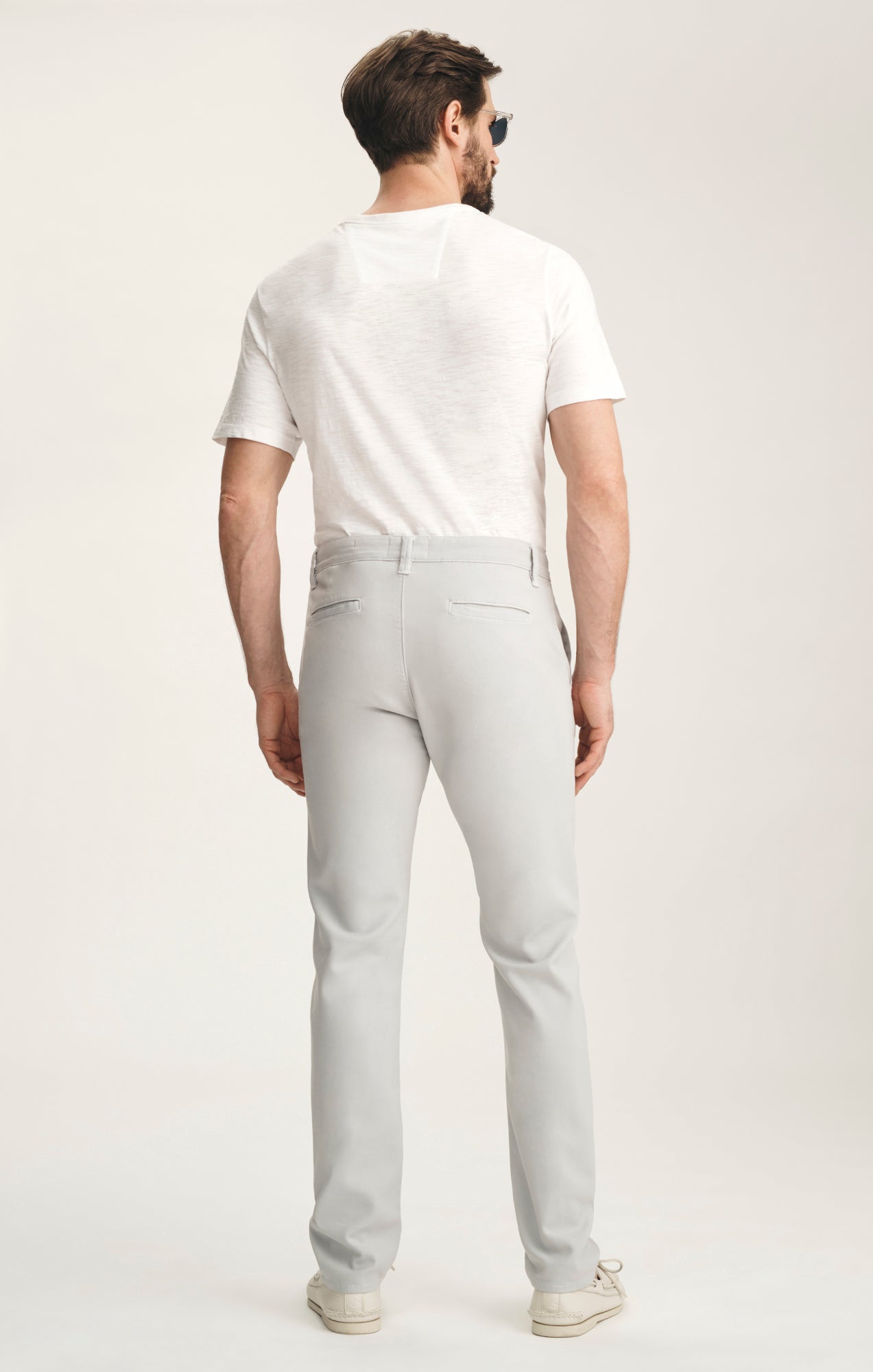34 Heritage Verona Straight Leg Chino Pants In Ice Grey High Flyer