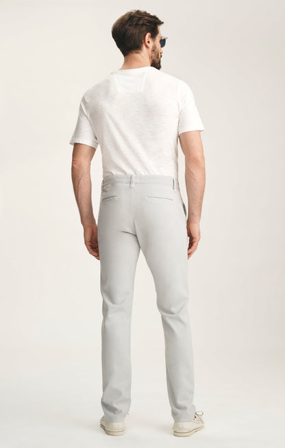 34 Heritage Verona Straight Leg Chino Pants In Ice Grey High Flyer