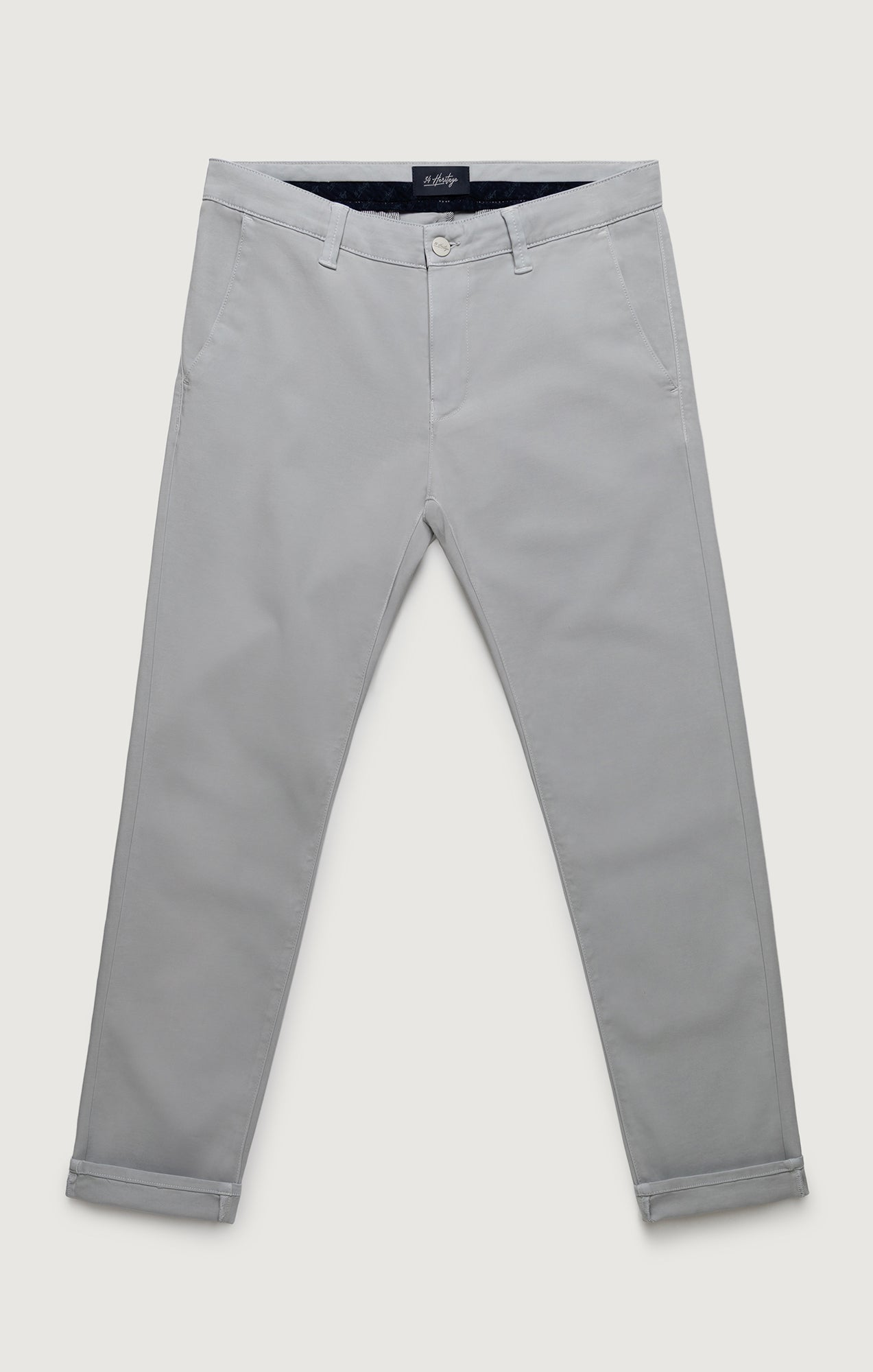 34 Heritage Verona Straight Leg Chino Pants In Ice Grey High Flyer