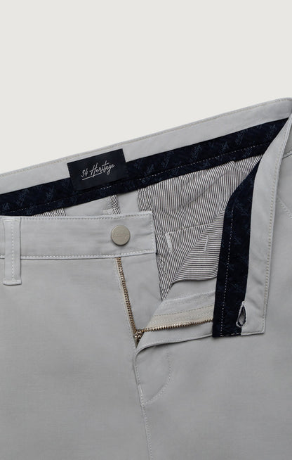 34 Heritage Verona Straight Leg Chino Pants In Ice Grey High Flyer