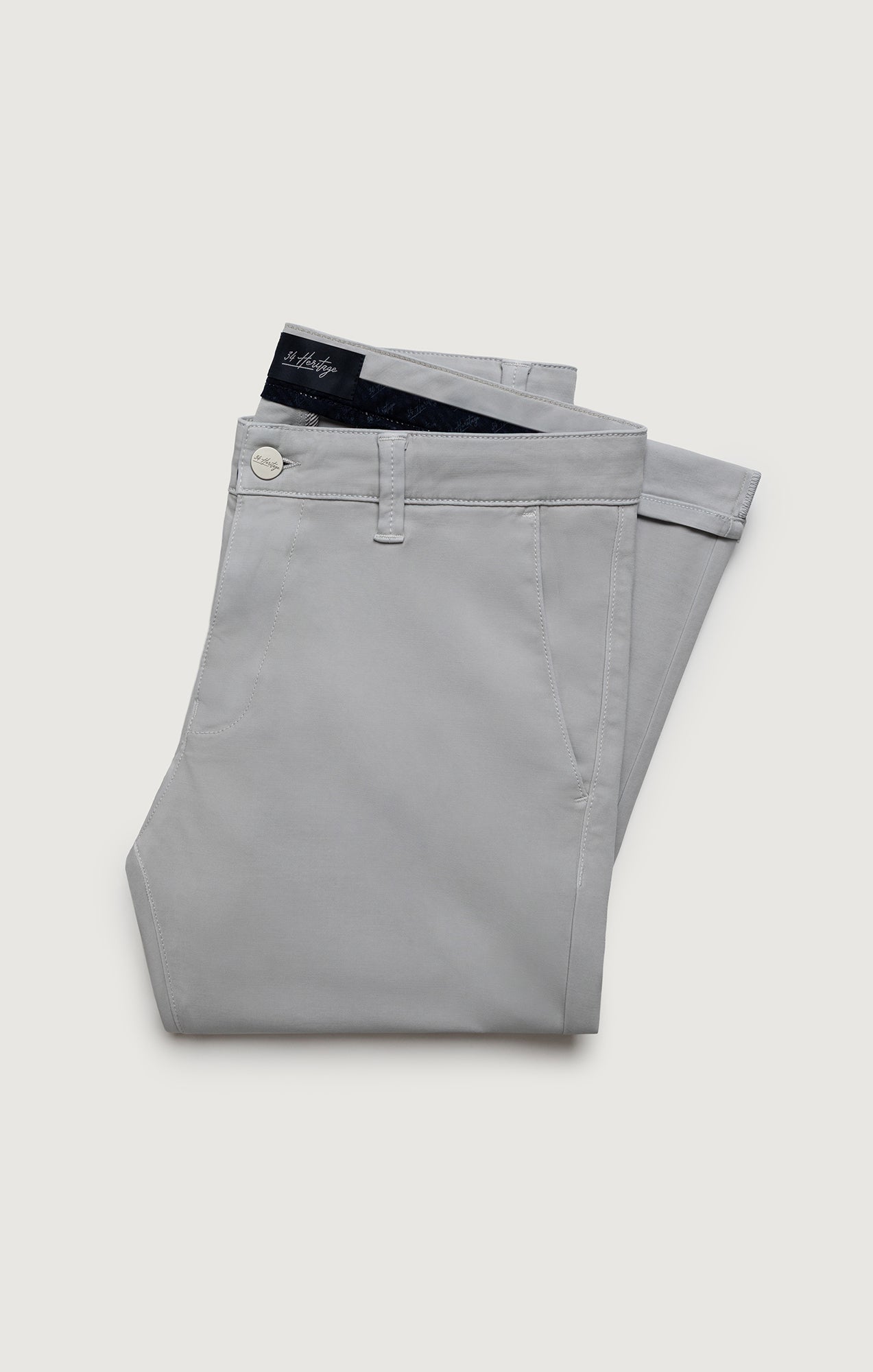 34 Heritage Verona Straight Leg Chino Pants In Ice Grey High Flyer