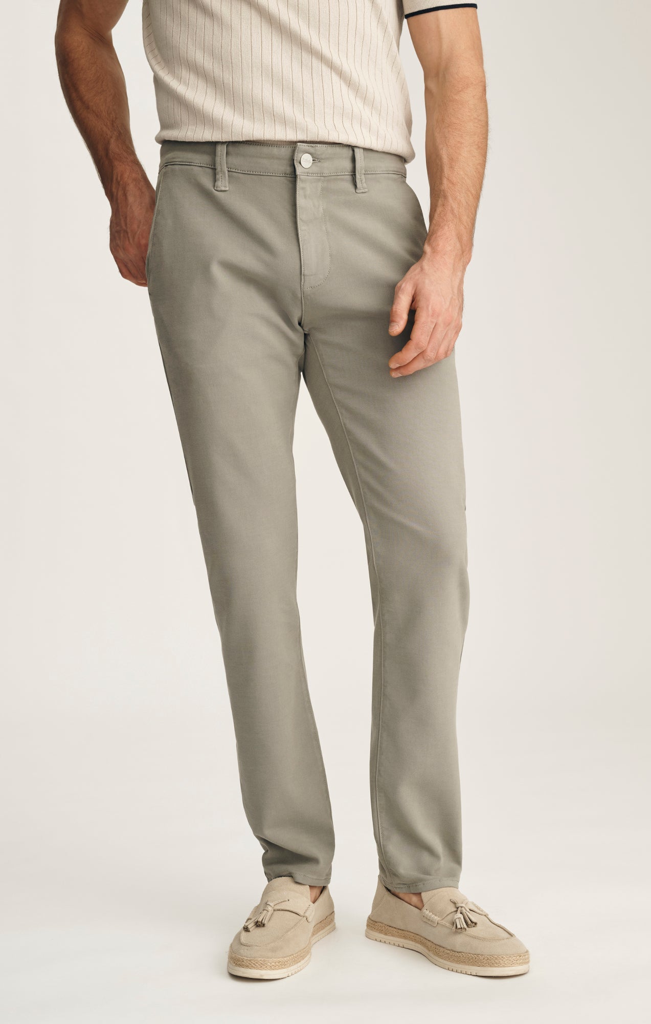 34 Heritage Verona Straight Leg Chino Pants In Dove High Flyer
