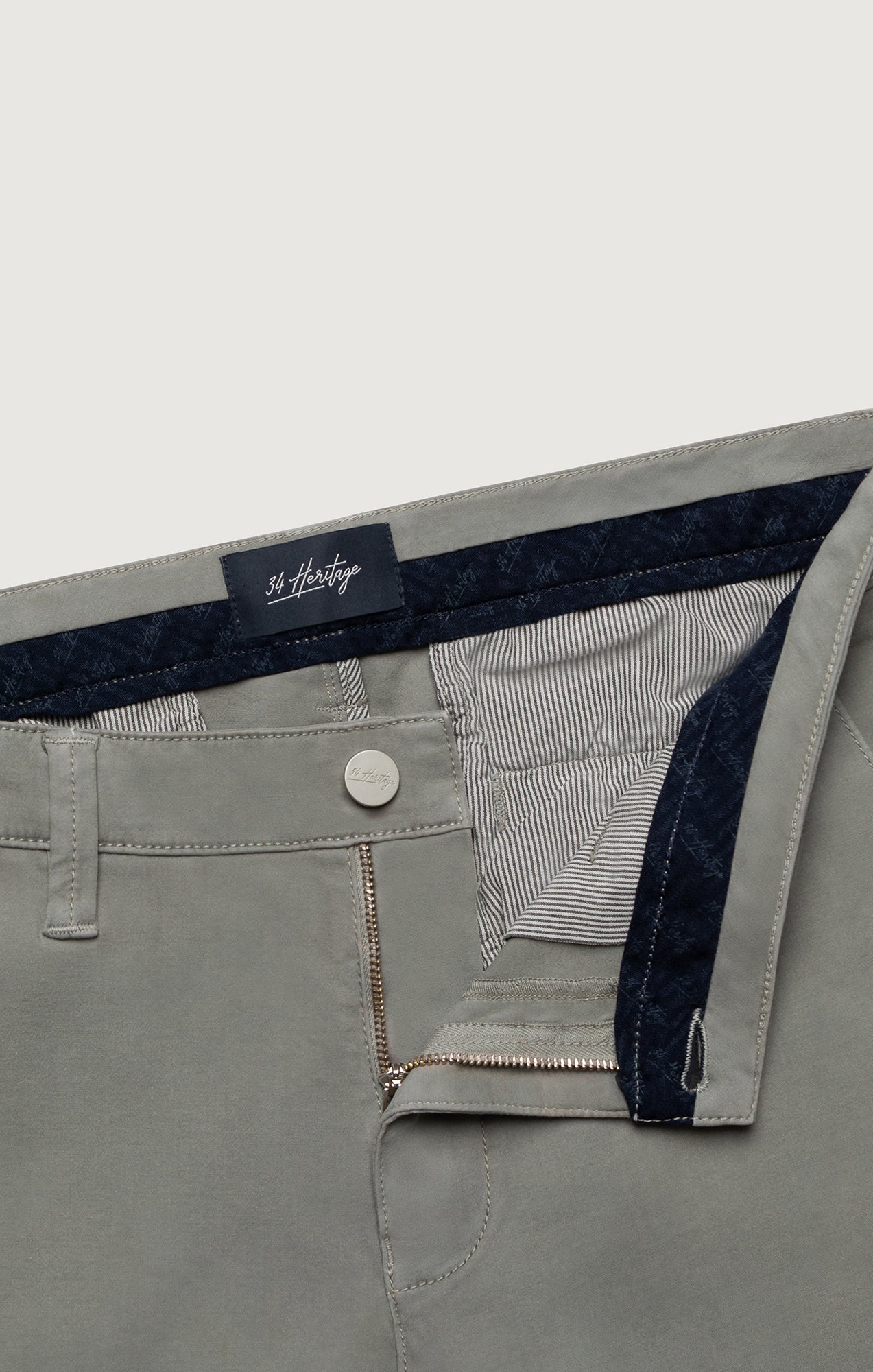 34 Heritage Verona Straight Leg Chino Pants In Dove High Flyer