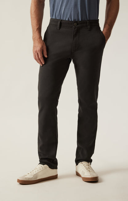 34 Heritage Verona Straight Leg Chino Pants in Dark Grey High Flyer