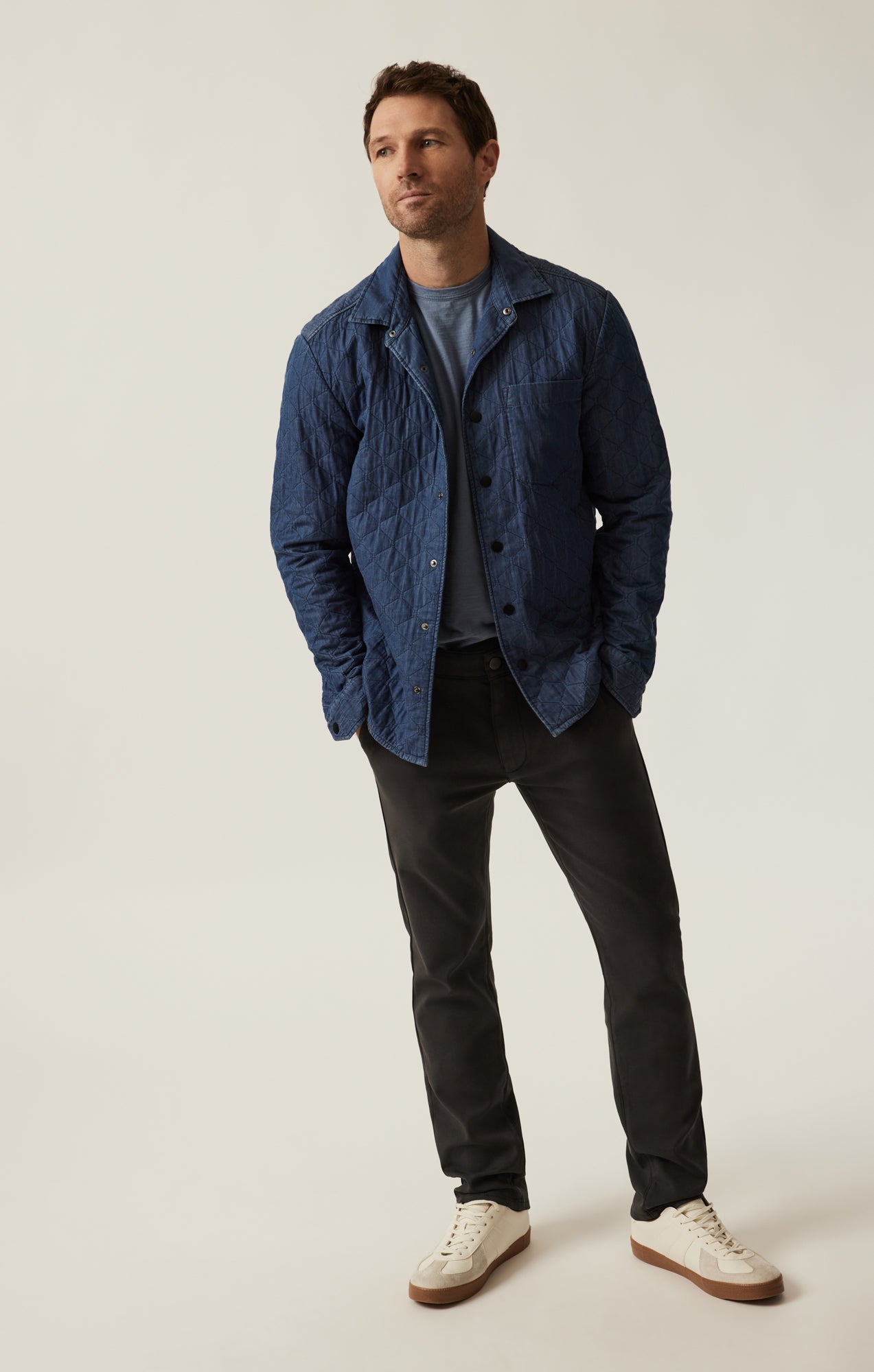 34 Heritage Verona Straight Leg Chino Pants in Dark Grey High Flyer