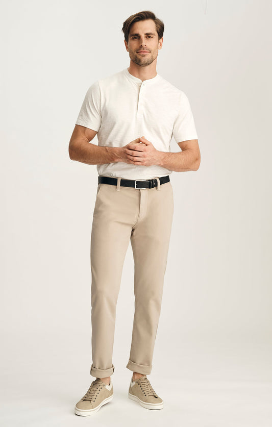 34 Heritage Verona Straight Leg Chino Pants In Mushroom High Flyer