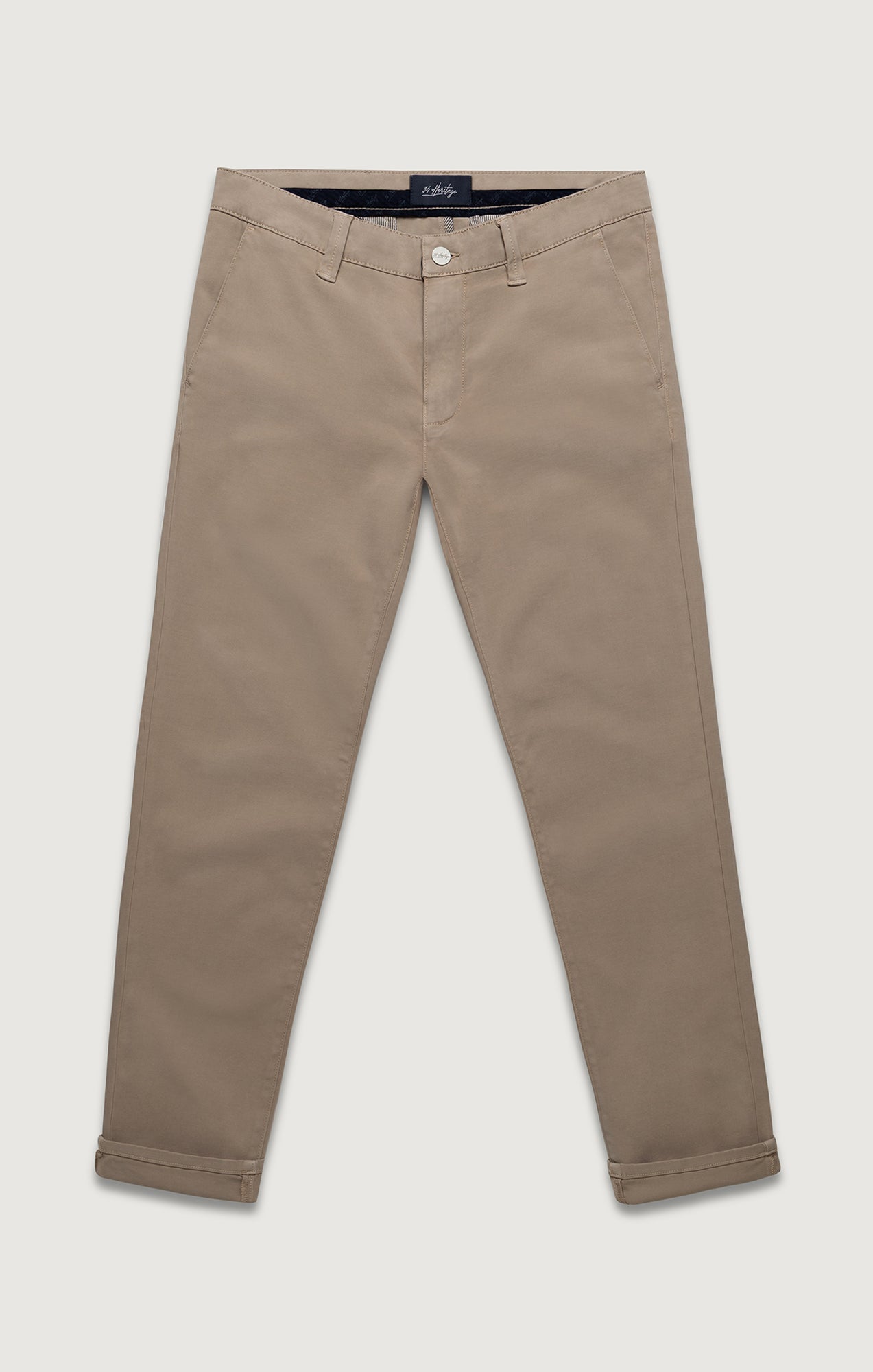 34 Heritage Verona Straight Leg Chino Pants In Mushroom High Flyer