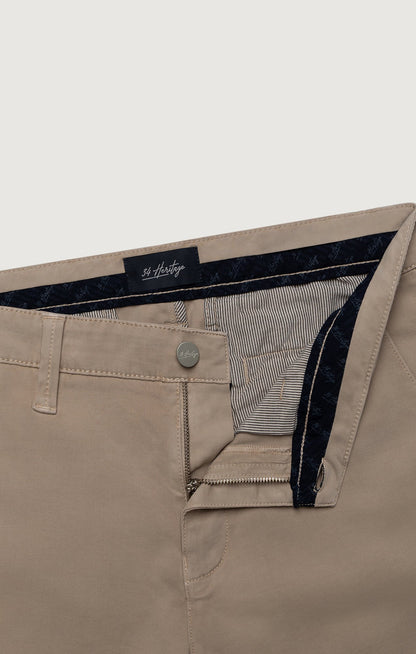 34 Heritage Verona Straight Leg Chino Pants In Mushroom High Flyer