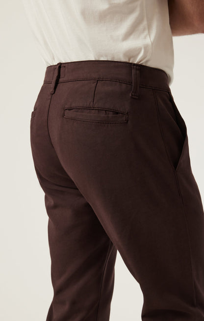 34 Heritage Verona Straight Leg Chino Pants in Burgundy High Flyer