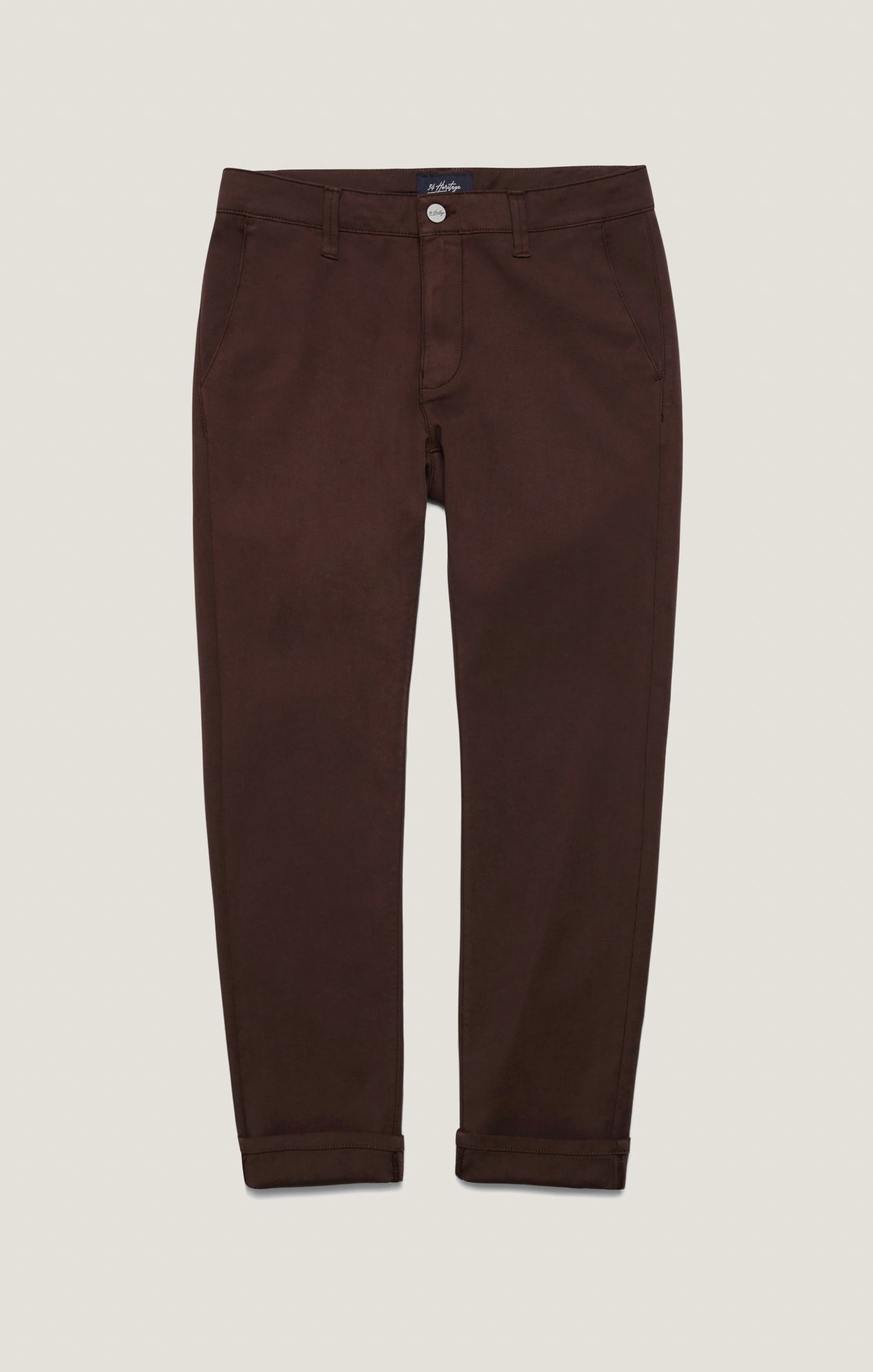 34 Heritage Verona Straight Leg Chino Pants in Burgundy High Flyer