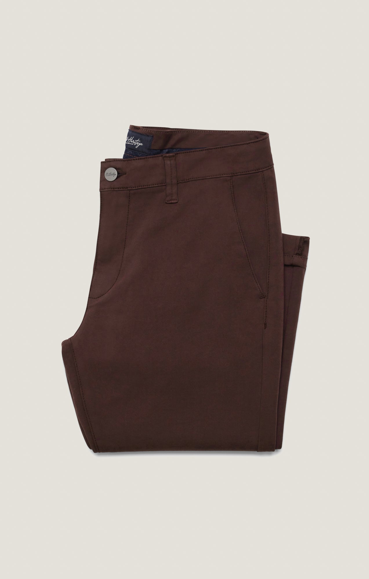 34 Heritage Verona Straight Leg Chino Pants in Burgundy High Flyer