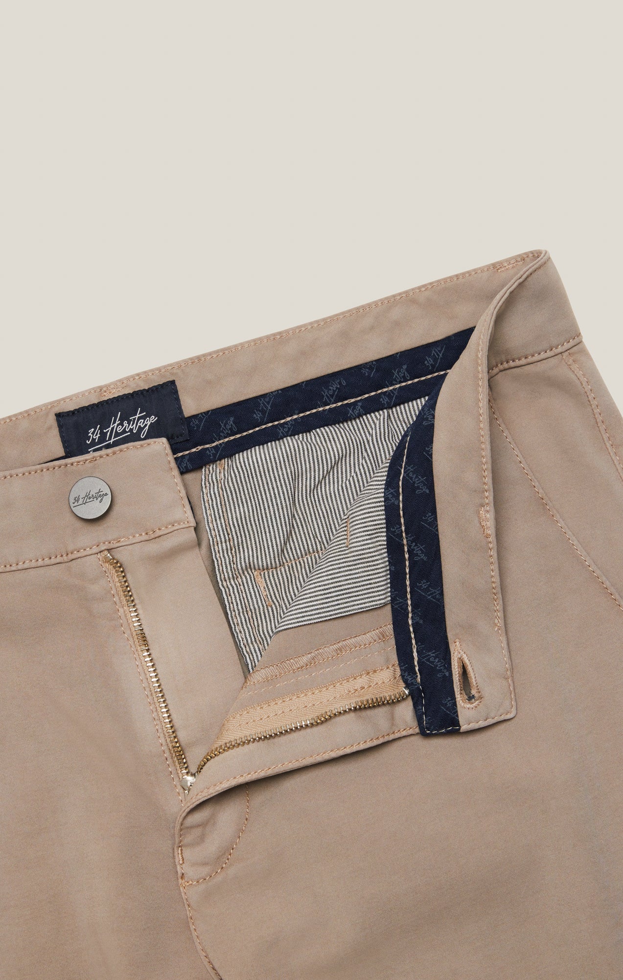 34 Heritage Verona Straight Leg Chino Pants in Vintage Khaki High Flyer