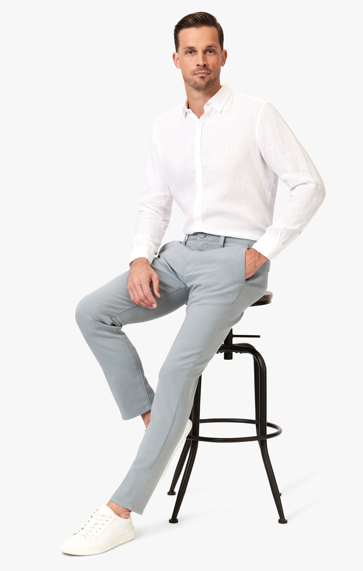 34 Heritage Verona Straight Leg Chino Pants In Citadel High Flyer