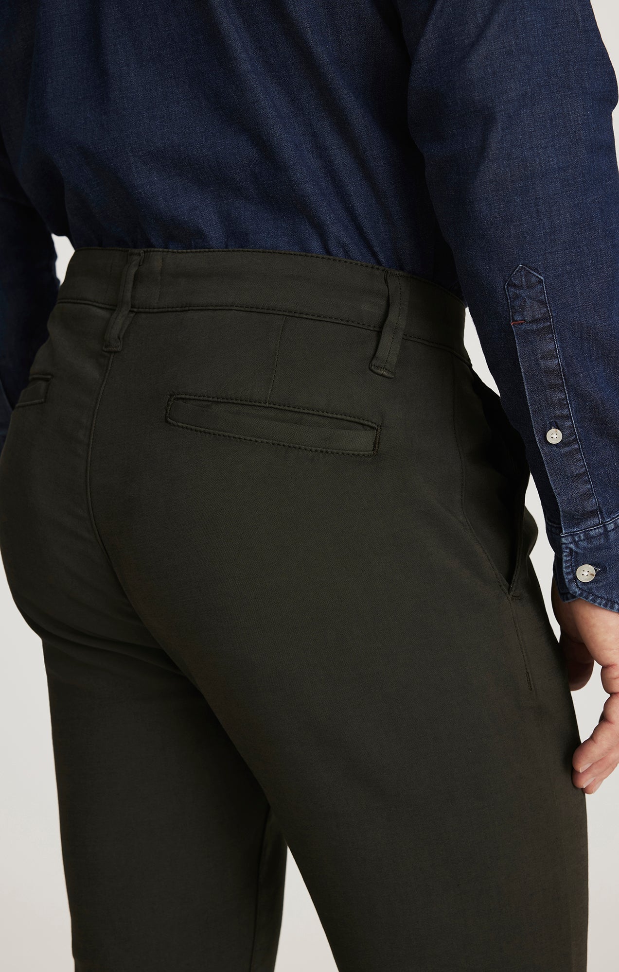 34 Heritage Verona Straight Leg Chinos in Dark Olive High Flyer