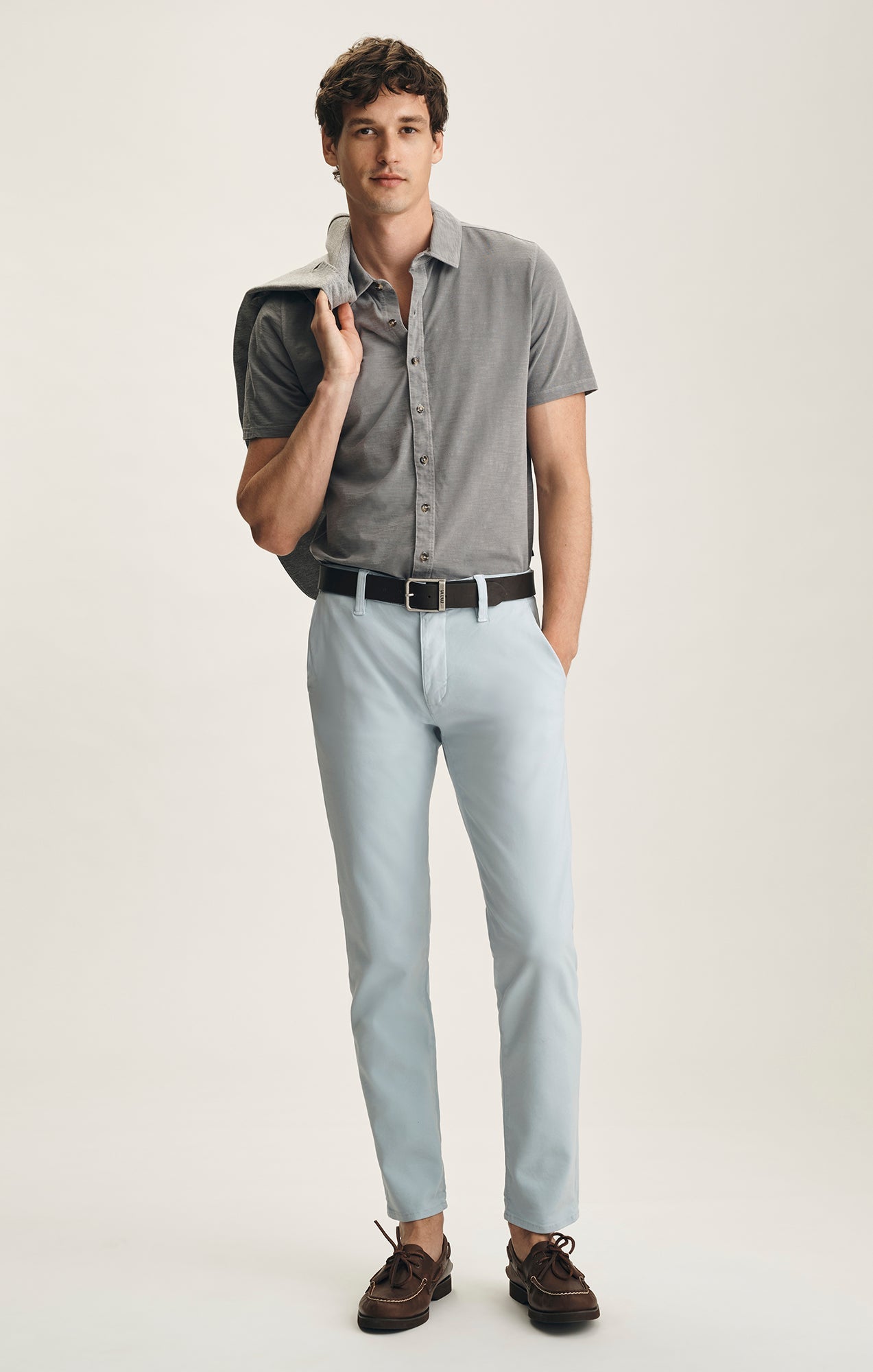 34 Heritage Verona Straight Leg Chino Pants In Mist High Flyer