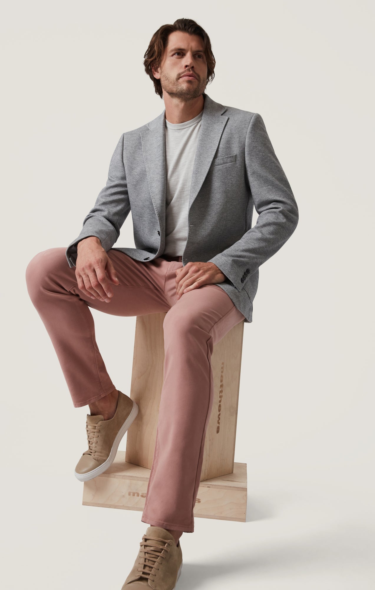 34 Heritage Verona Straight Leg Chino in Rose High Flyer