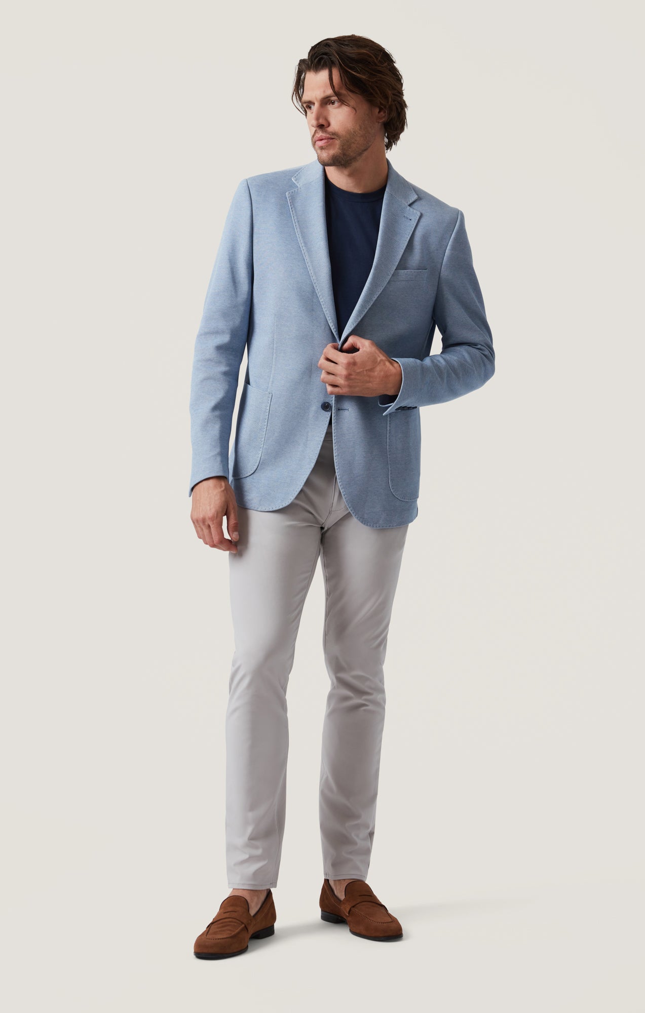 34 Heritage Verona Straight Leg Chino Pants in Grey