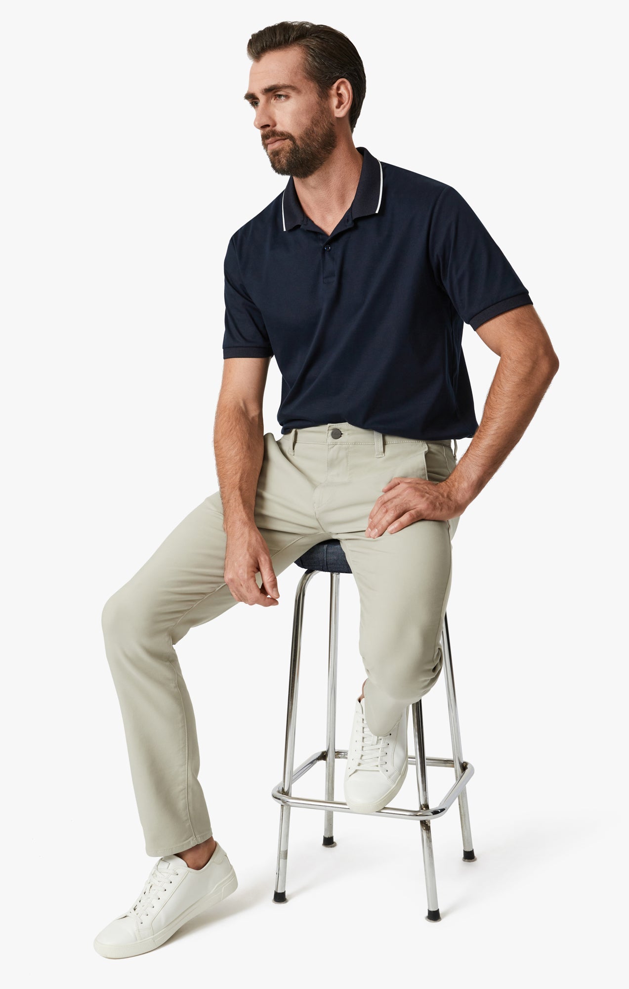 34 Heritage Verona Straight Leg Chino Pants In Willow High Flyer