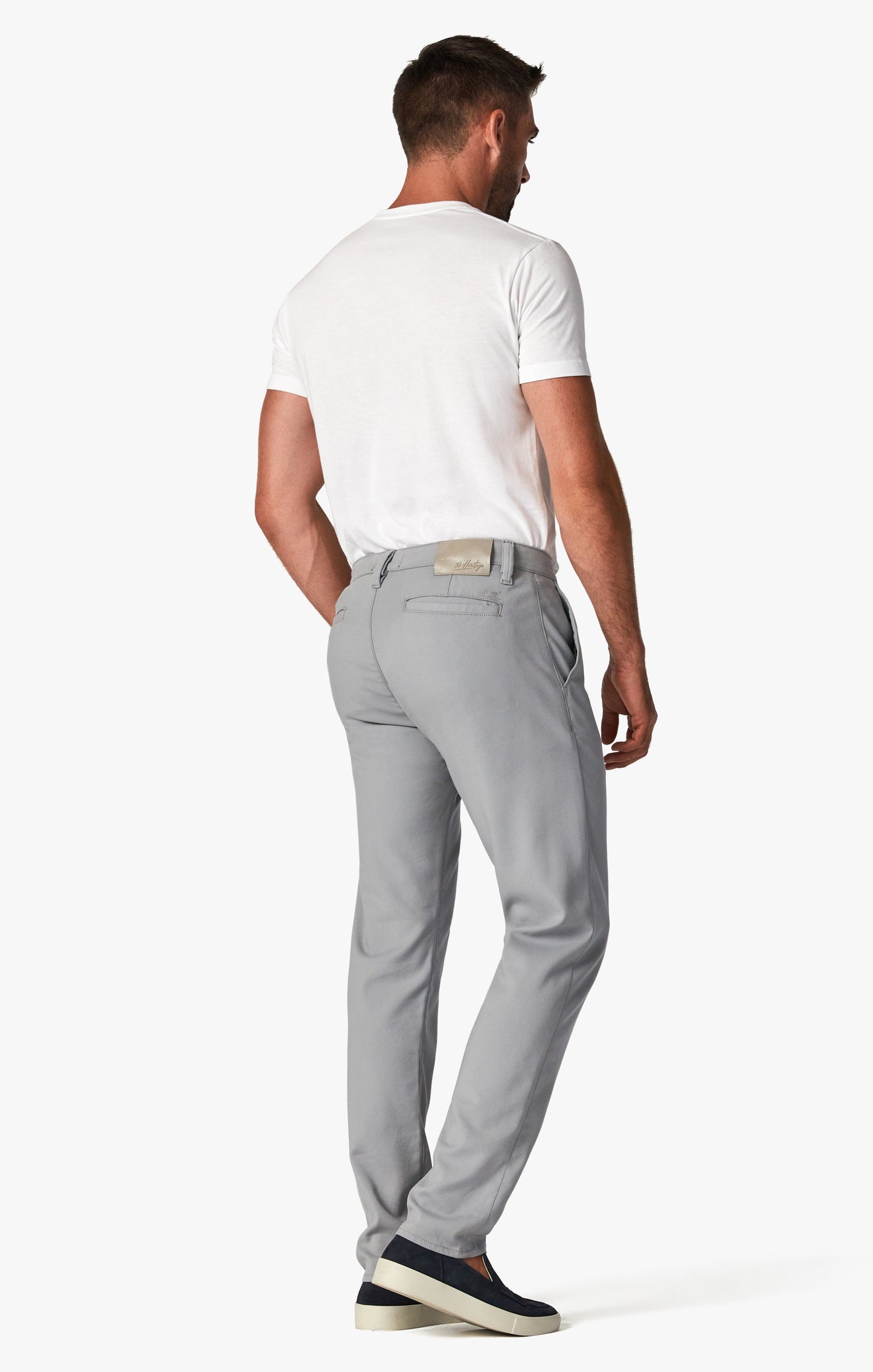 34 Heritage Straight Leg Verona Chino Pants In Grey High - Flyer