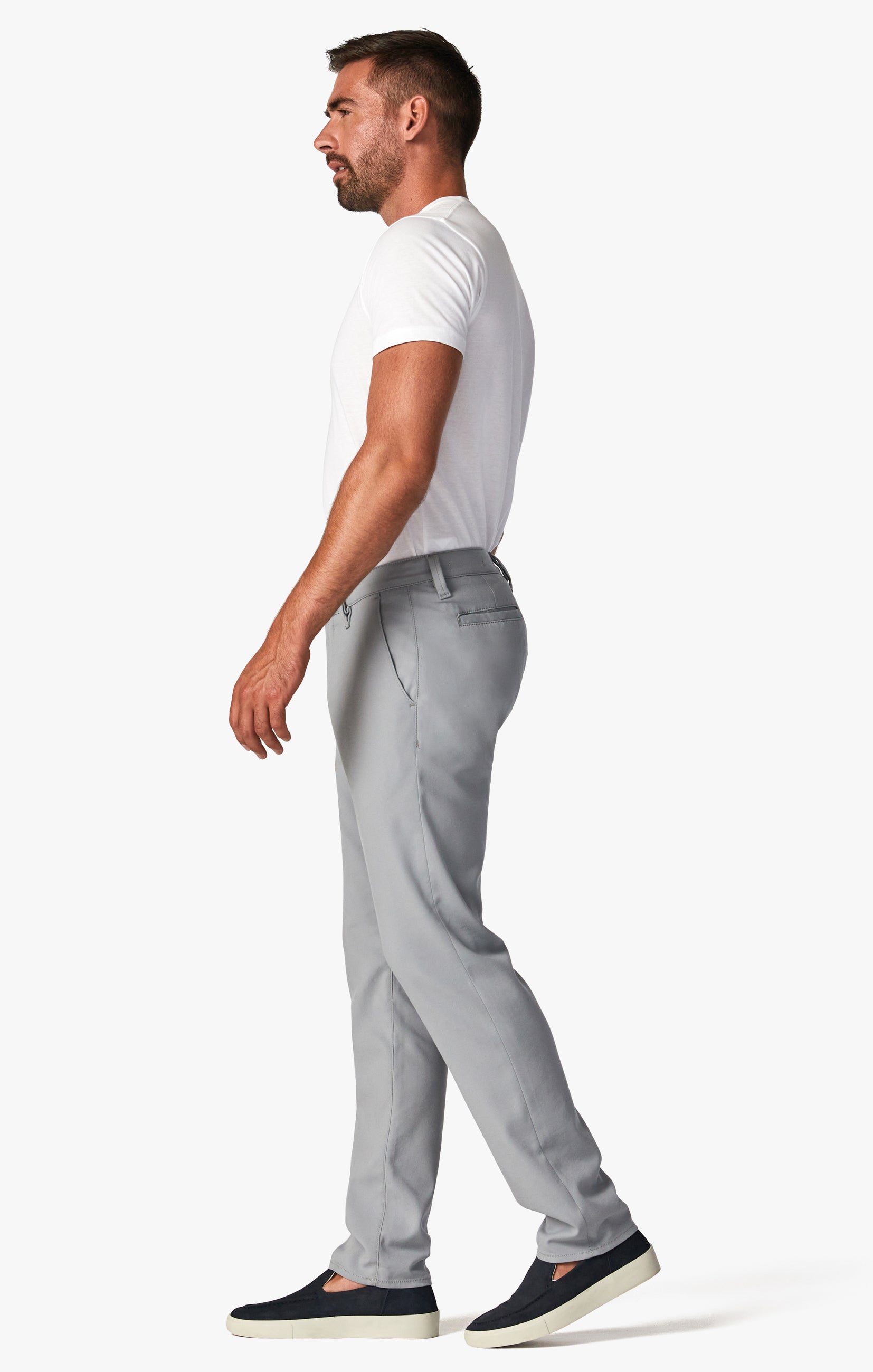 34 Heritage Straight Leg Verona Chino Pants In Grey High - Flyer